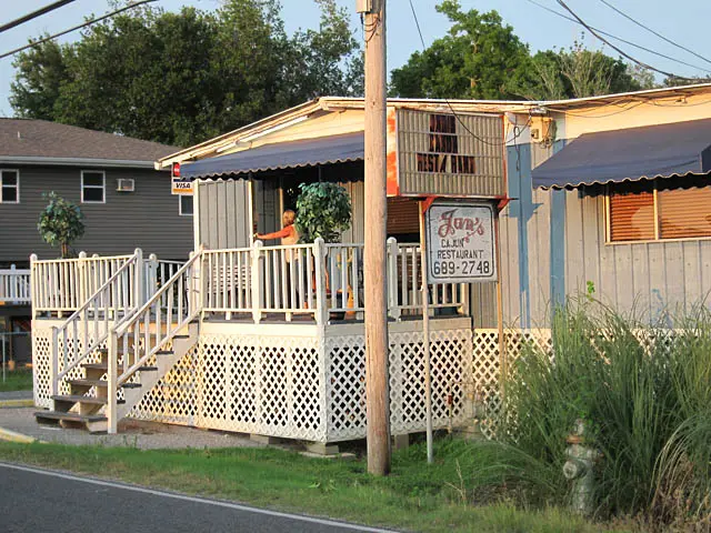 Exterior of Jan's Cajun Restaurant in Lafitte, Louisiana.