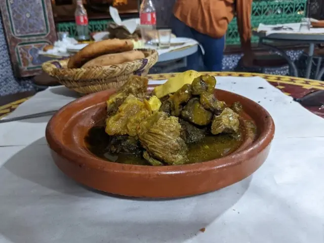 A Moroccan meat tagine dish.