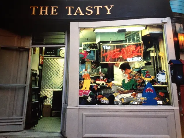 Exterior of a small independent fast food restaurant near a university campus.
