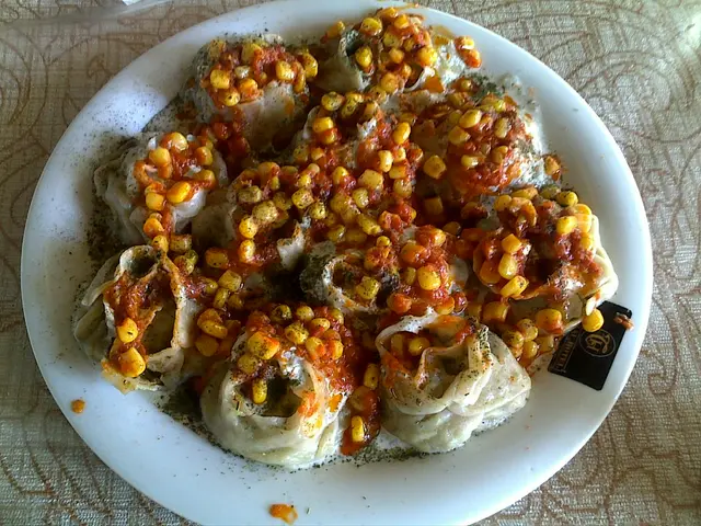 Mantoo, a traditional Afghan steamed dumpling dish.