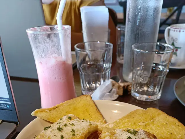 A baked lasagna dish.