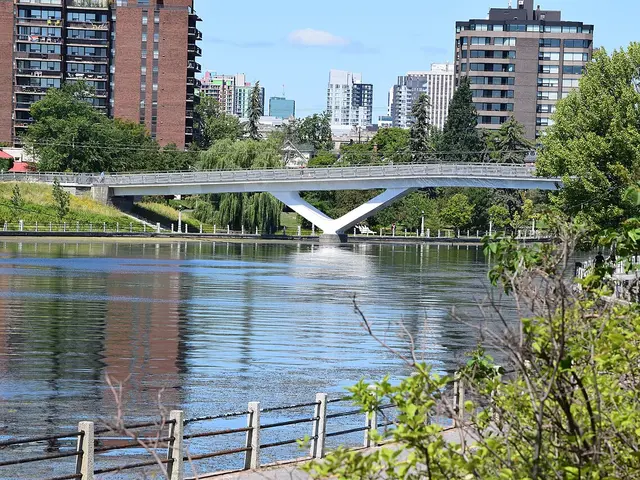 The Flora Footbridge over the Rideau Canal in Old Ottawa East.