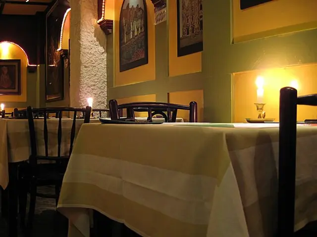 The interior of a pizzeria in Groningen, the Netherlands.