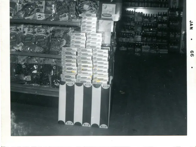 Archival 1966 photograph of a grocery store product display in Minnesota.