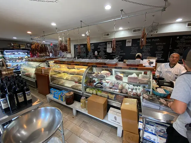 Exterior of Bricco Salumeria, an Italian specialty food shop in Boston's North End.
