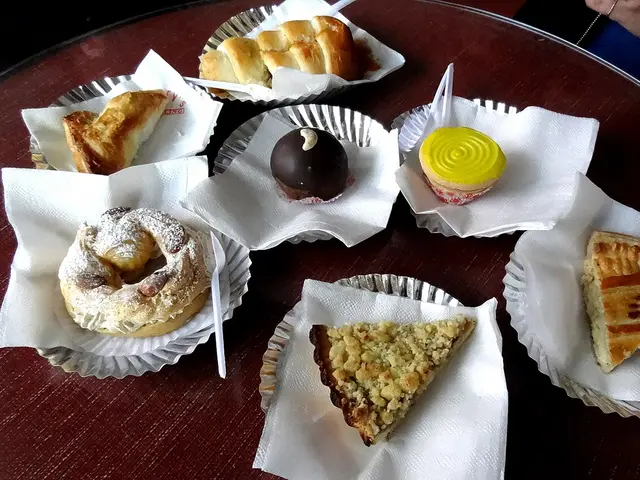 An assortment of pastries served as a snack.