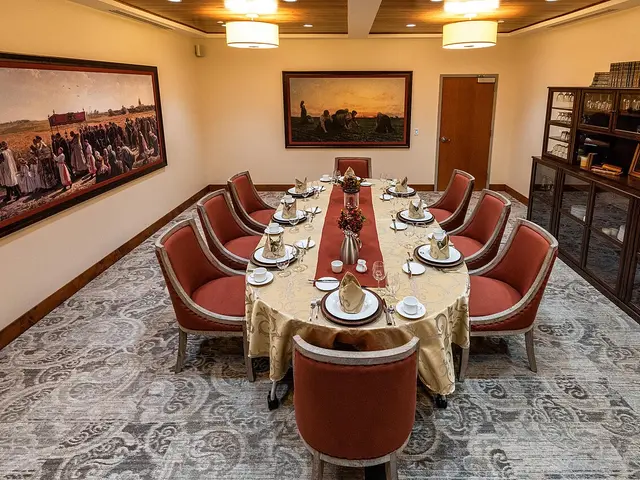 A dining room used as an event and meeting venue.