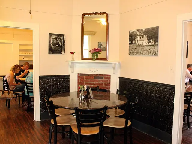 Interior dining room of a restaurant.