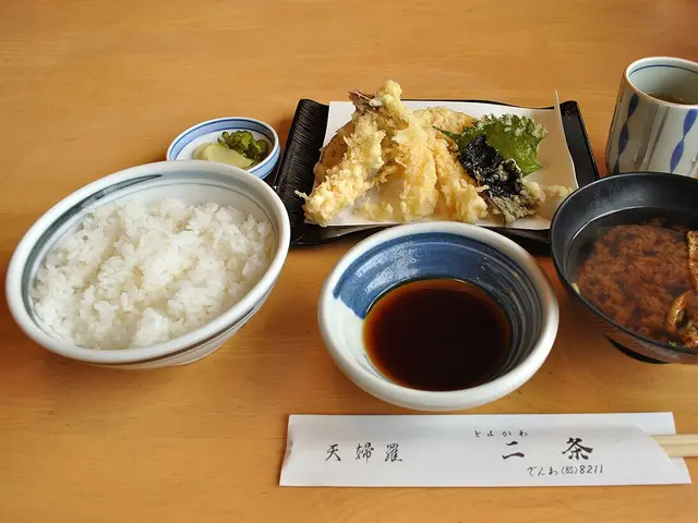 A typical tempura set meal.