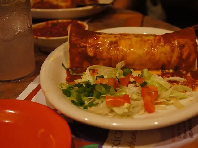 A plate of assorted Mexican food.
