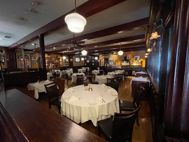 Dining room at an Italian restaurant in Indianapolis, Indiana.