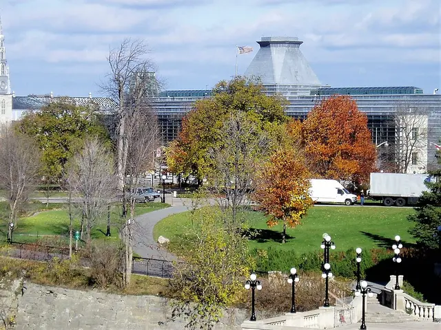 Major's Hill Park in downtown Ottawa, overlooking the Ottawa River