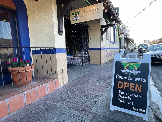 Exterior of La Casa Restaurant in Sonoma, California.