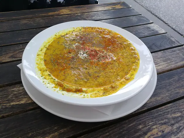 Mushawa, an Afghan bean and beef soup with dill.