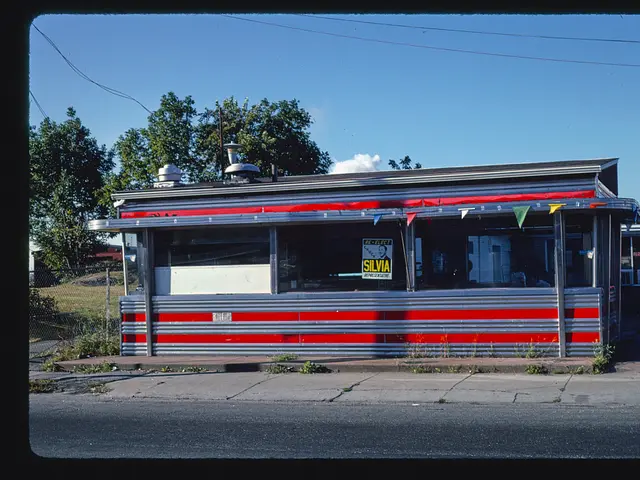 Exterior of a diner on Pleasant Street in Fall River, Massachusetts, photographed in 1984.