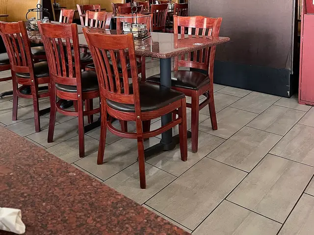 Interior dining area of an Italian pizzeria and restaurant.