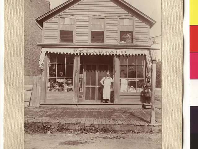 The exterior of a historic small-town grocery store.