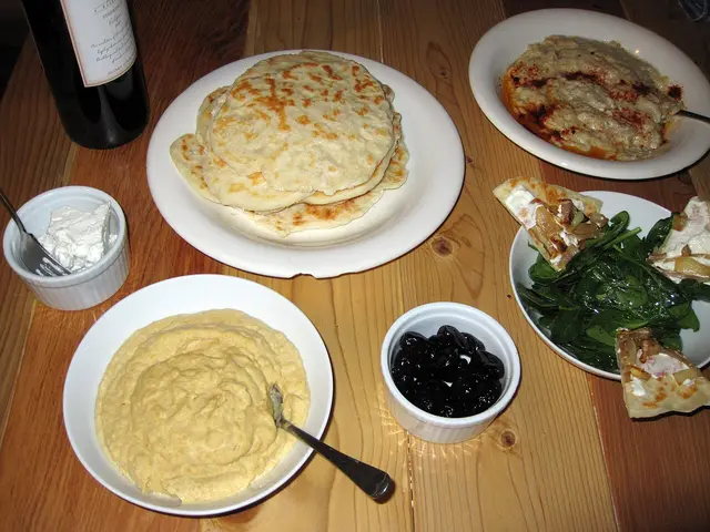 A feast of assorted Mediterranean dishes.