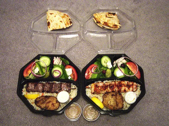 A souvlaki platter.