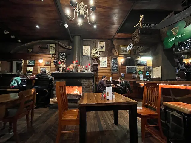Interior seating area of a pub restaurant in Kaikōura, New Zealand.