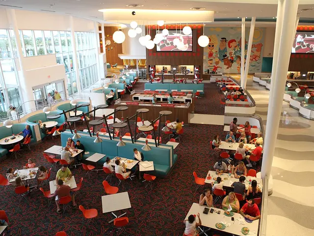 The interior of the Bayliner Diner, showing booths and tables.