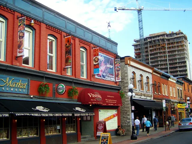The ByWard Market square in Ottawa, viewed from York Street.