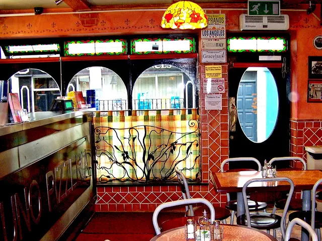 The interior of a pizzeria on Barrack Street in Ennis, Ireland.