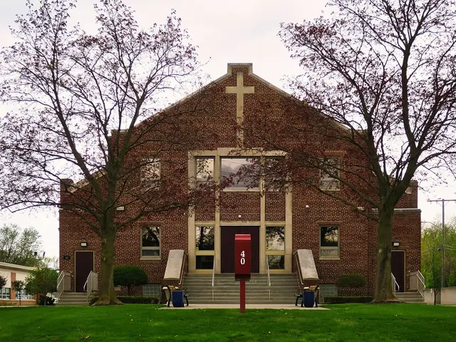 Exterior of Saint Benedict Church, a church building in Waterford Township, Michigan.