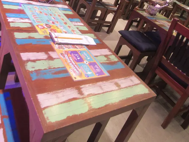 Interior seating area of a boat noodles restaurant in the Philippines.