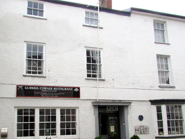 Exterior of the Gurkha Corner Restaurant in Abergavenny, Wales.
