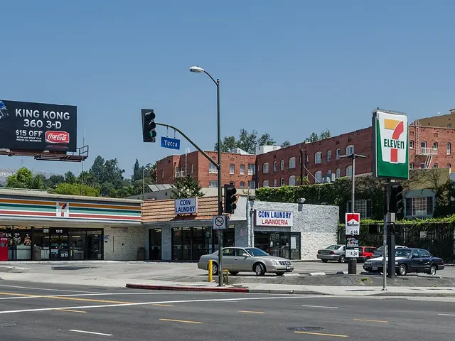 Exterior of a 7-Eleven convenience store on Cahuenga Boulevard in Los Angeles.